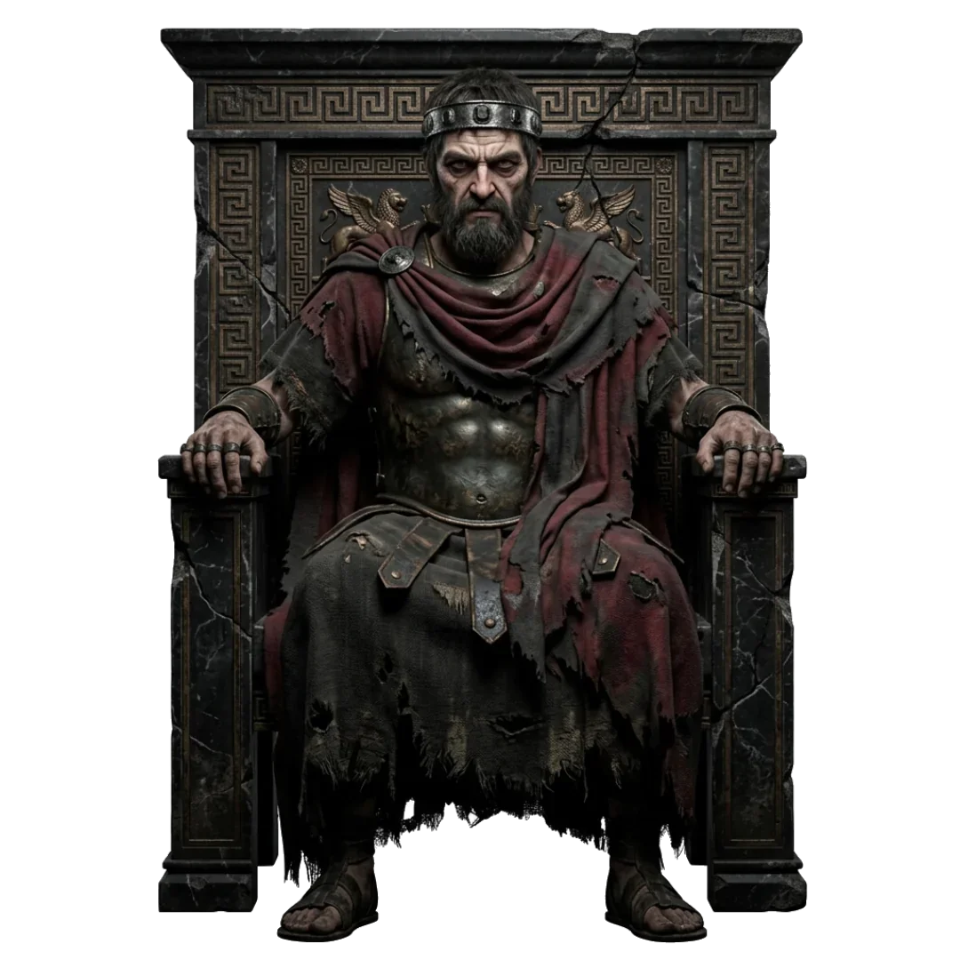 King archetype seated on a throne