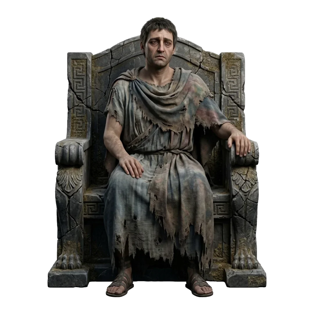 Lover archetype seated on a throne