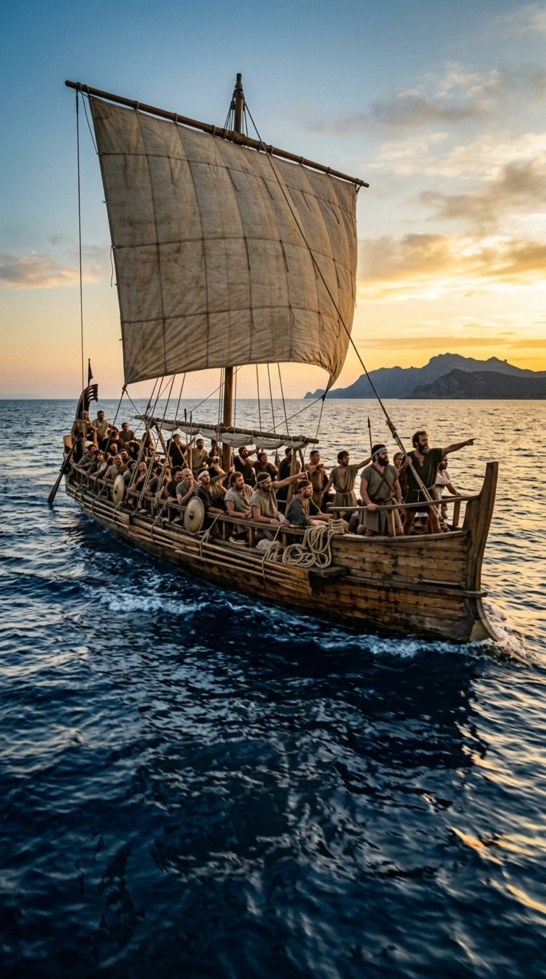 Odysseus facing shipwreck